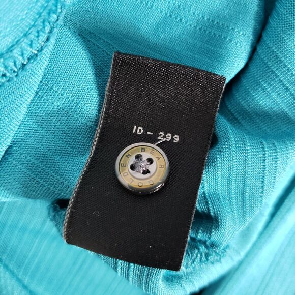 Golden Bear Performance Mens Polo Shirt Size XL Teal Short Sleeve Golf Textured - Picture 10 of 10